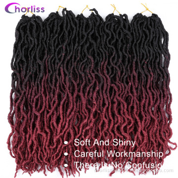 Wholesale Ombre Long Wave Gypsy Style Goddess Faux Locs Crochet Braids Synthetic Hair Extension Braiding Hair Synthetic Bulk